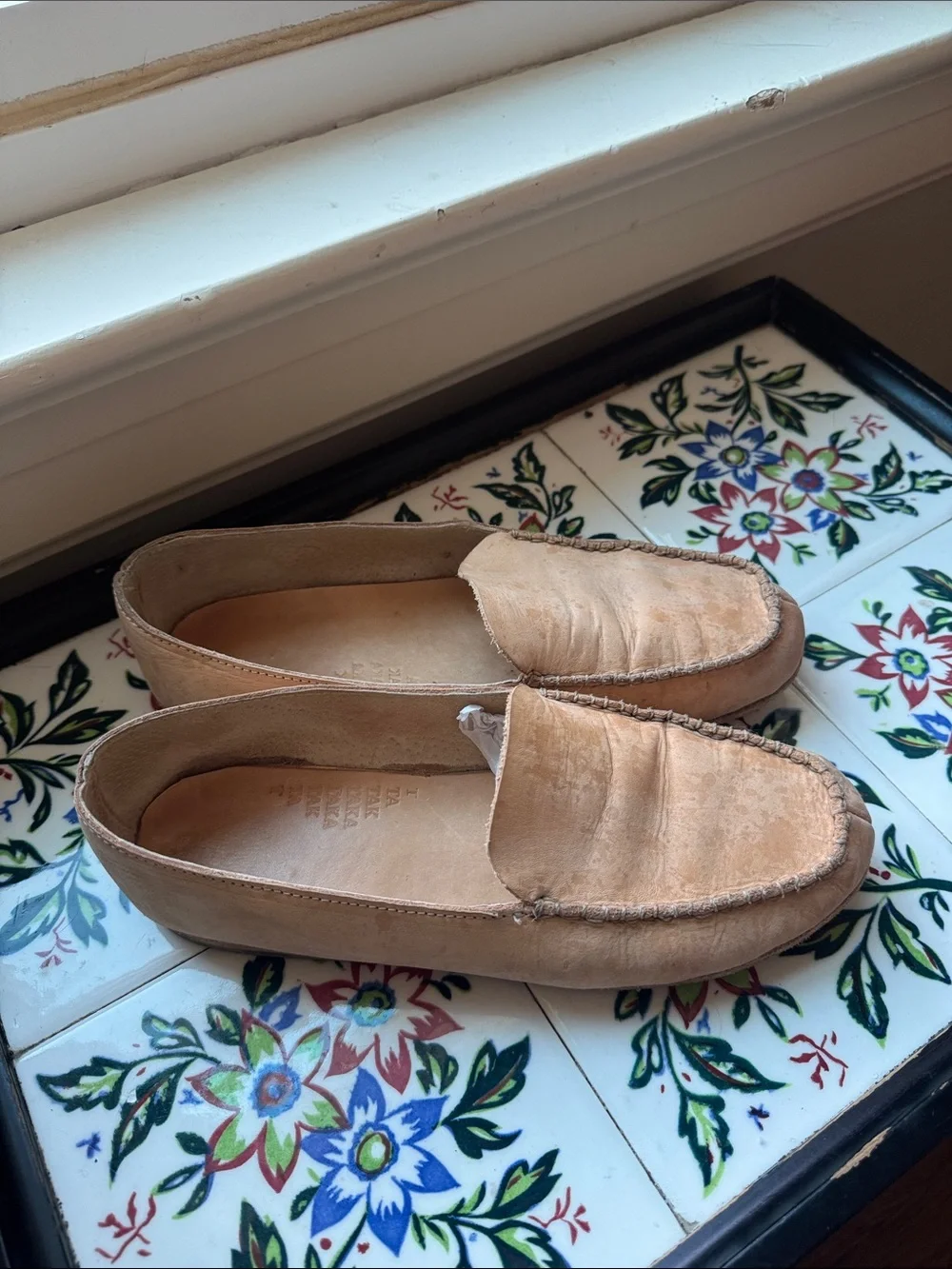 Taka Men's Suede Slip-On Loafers in Beige